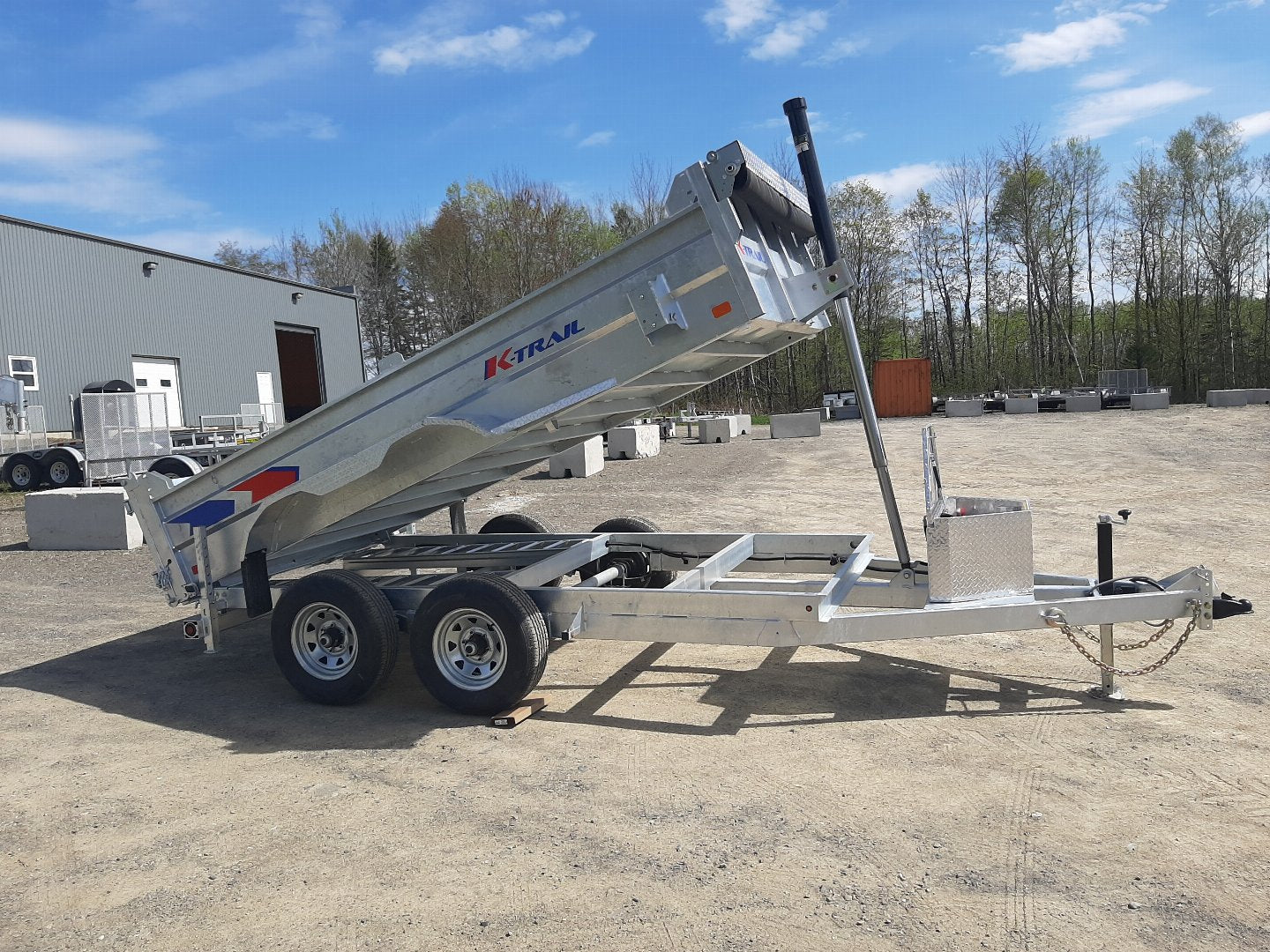 New 2025 K-Trail 12'x6' Dump Tandem Galvanized Dump Trailer