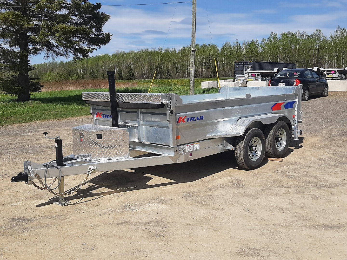 New 2025 K-Trail 12'x6' Dump Tandem Galvanized Dump Trailer