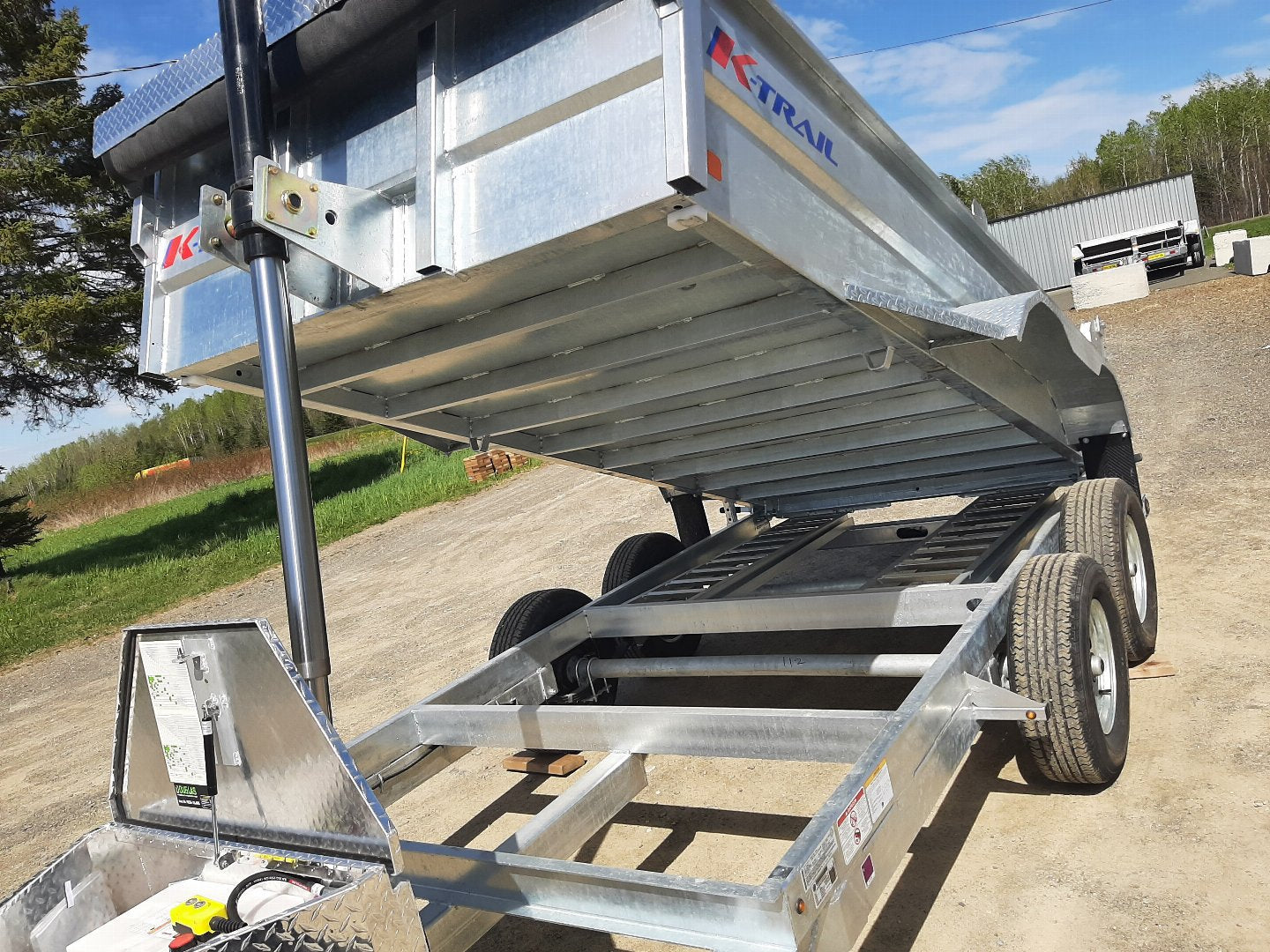 New 2025 K-Trail 12'x6' Dump Tandem Galvanized Dump Trailer