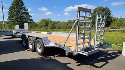 New 2024 LWL Trailers 20' + 2' Beavertail Triaxle Equipment Trailer