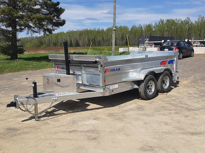 New 2025 K-Trail 12'x6' Dump Tandem Galvanized Dump Trailer
