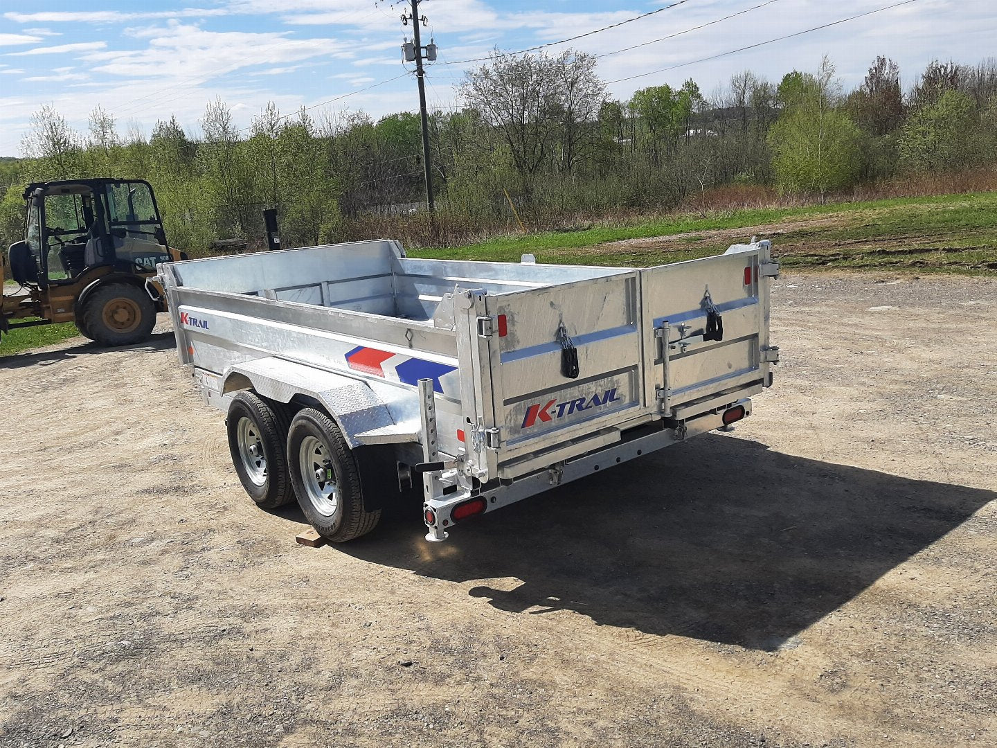 New 2025 K-Trail 12'x6' Dump Tandem Galvanized Dump Trailer