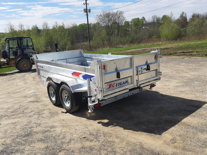 New 2025 K-Trail 12'x6' Dump Tandem Galvanized Dump Trailer