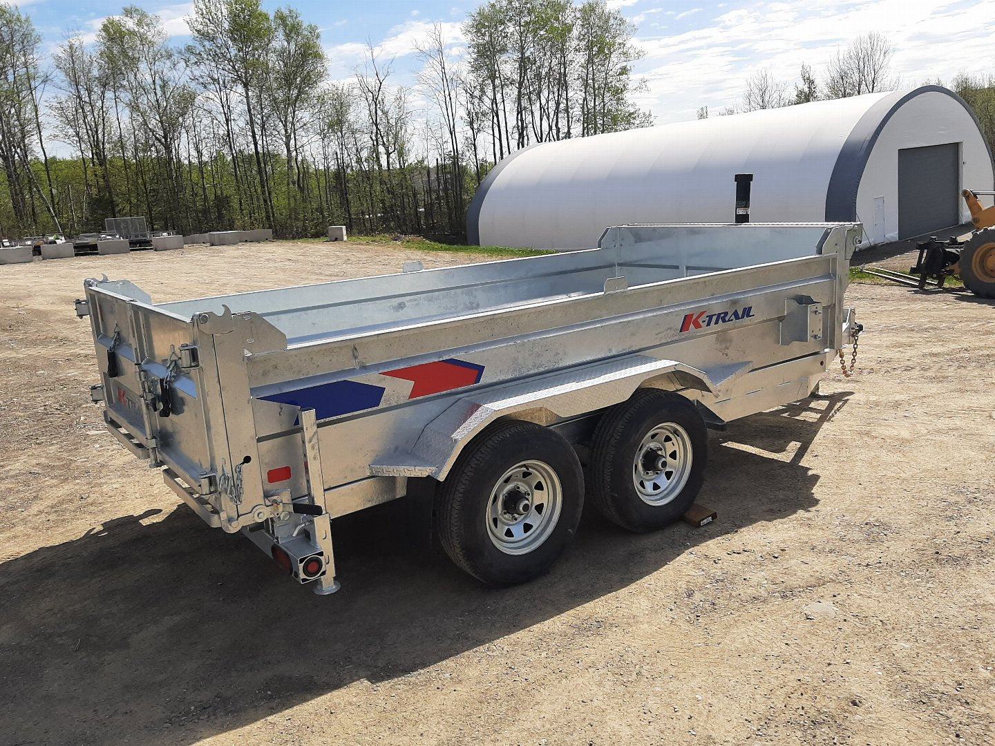 New 2025 K-Trail 12'x6' Dump Tandem Galvanized Dump Trailer